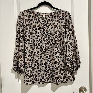 Dana Bushman Leopard Print Top - Size Medium